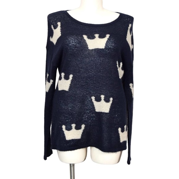 DISNEY PRINCESS COUTURE - Thin knitted tunic sweater, shimmery crown Medium - Picture 1 of 4